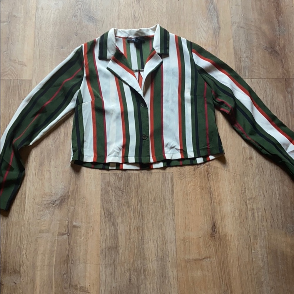 Stripped Long Sleeved Blouse